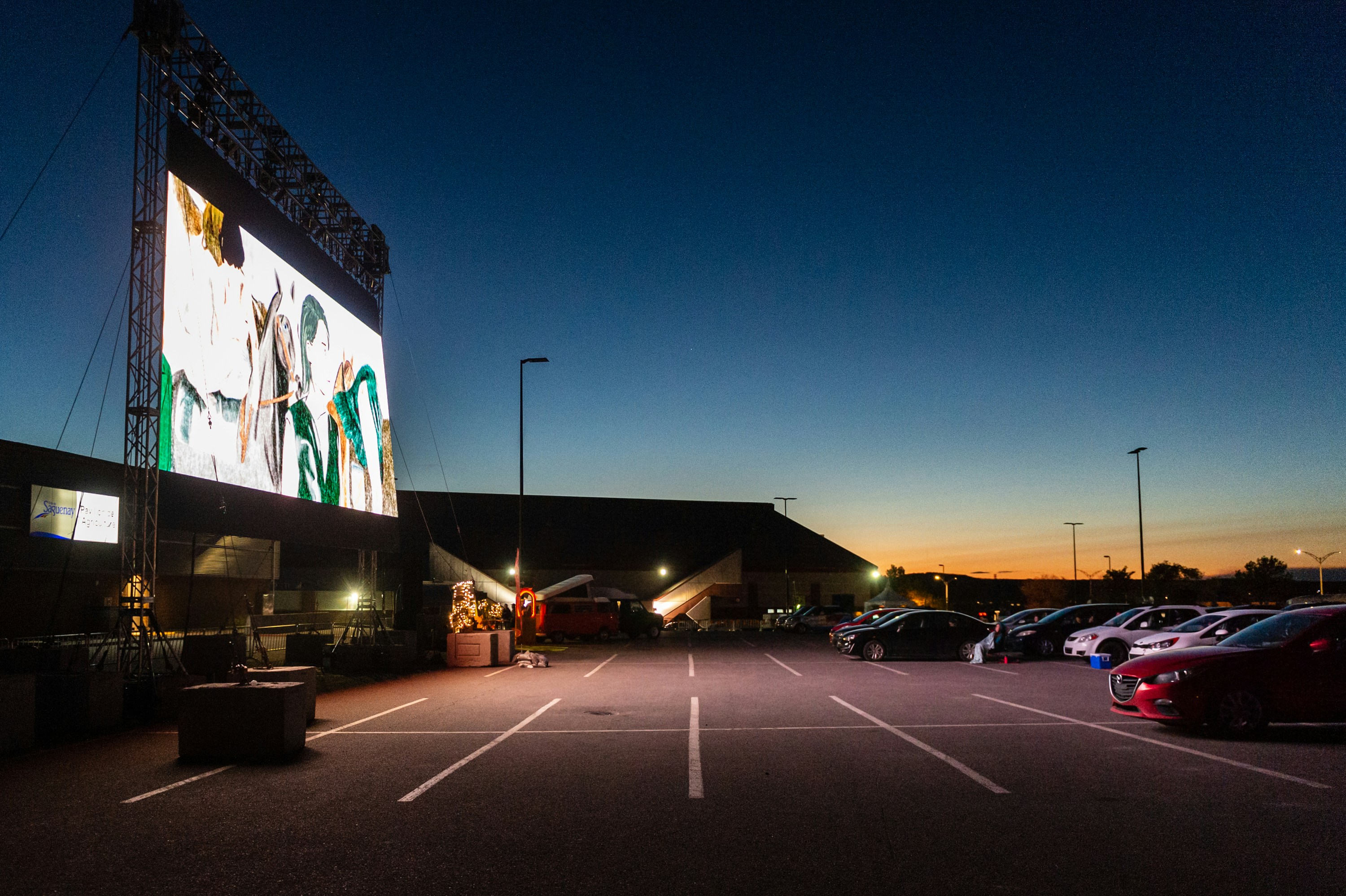Outdoor Movie Setup
